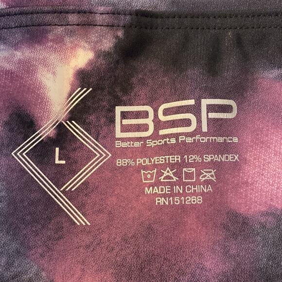 BSP Better Sports Performance Water Cloud 7/8 Mesh Pocket Leggings Size Large - Picture 4 of 7